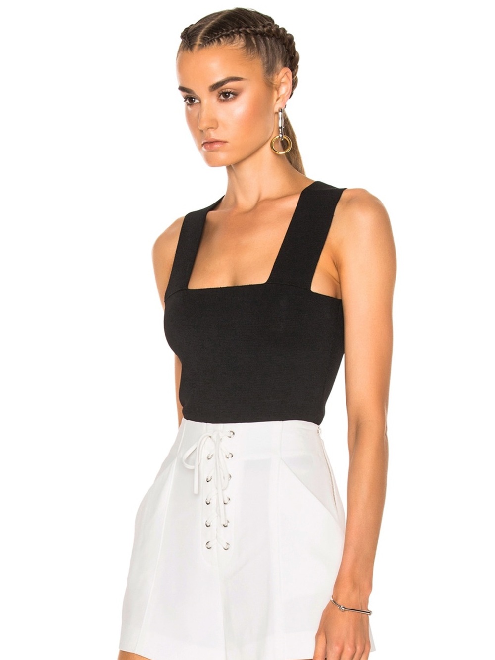 A.L.C. Lia Fitted Knit Cropped Tank Top Size Small - Picture 2 of 10